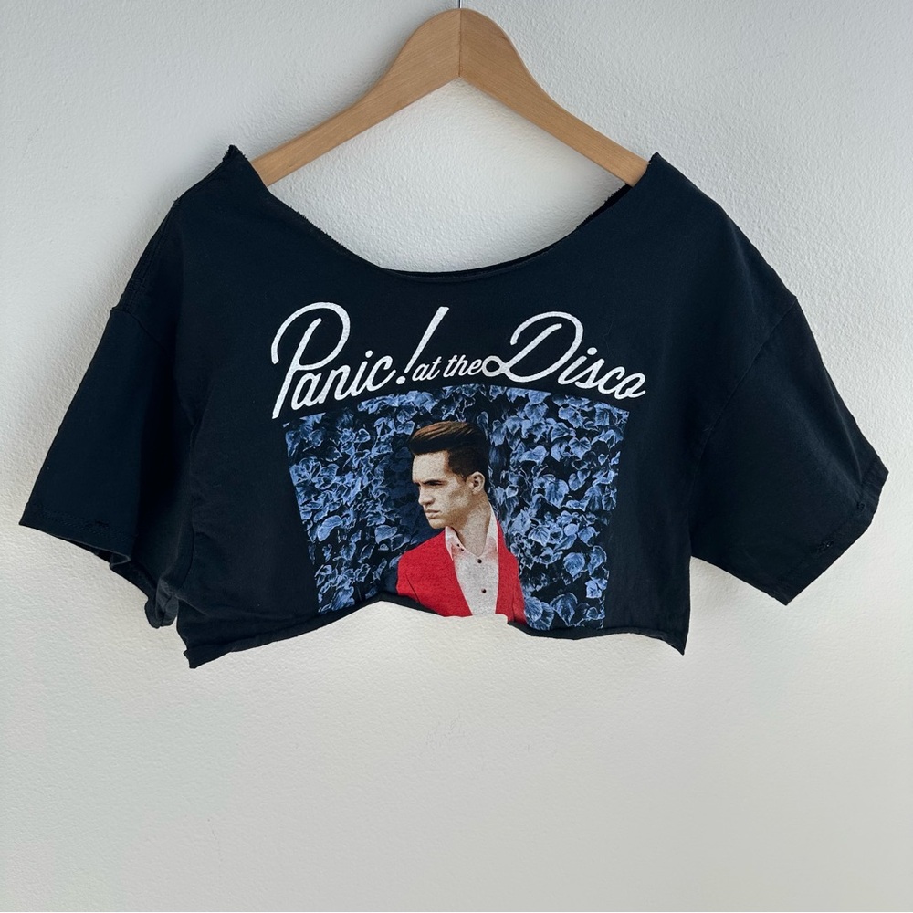 Panic! At The Disco Off The Shoulder Cropped Tee
